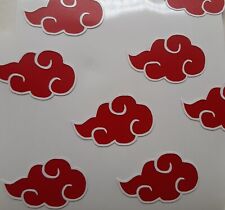10 Pack of Akatsuki Cloud Symbol Naruto Sticker Decal Windows/Laptop Waterproof picture