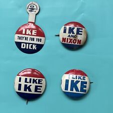 Ike Political Republican pins Vintage Authentic Lot of 4 picture