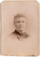 CIRCA 1880s CABINET CARD CHICKERING OLDER LADY IN FANCY DRESS BOSTON MASS. picture