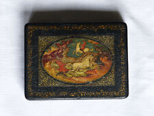 Antique 1930s Russian Mstera hand-painted lacquer box signed by Fiodor Shilov picture