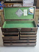 Vintage Machinist Union Wooden 7 Drawer Tool Chest Box. No Key picture