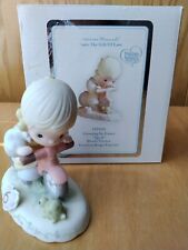 New Precious Moments 6th Birthday Girl  Riding On Bike Porcelain Figurine picture