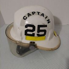Vintage 80's Cairns & Bros 770 White Cptns Fireman's Helmet With Shield n liner picture