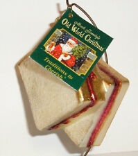 2010 - PEANUT BUTTER & JELLY SANDWICH - OLD WORLD CHRISTMAS BLOWN GLASS ORNAMENT picture