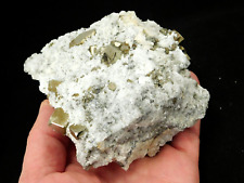 Big Pyrite Crystal CUBE Cluster with Druzy Quartz Crystals Peru 477gr picture