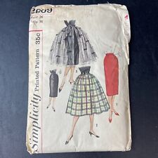 Simplicity Sewing Pattern 2609 Gathered skirt and overskirt Waist 26 Hip 36 UC picture