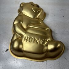 Vintage 1976 Wilton Gold Colored Aluminum Cake Pan Winnie the Pooh #3005-203 picture