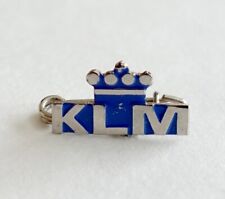 KLM Royal Dutch Airlines Logo Lapel Pin Holland Blue Tone Silver Tone Aviation picture