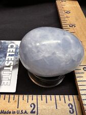 Blue Polished Celestite “dragon Egg” 2.7oz. Helps Release Negative Energies picture