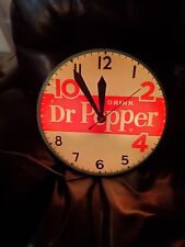 Rare Swihart 1950s Original Dr Pepper Advertising Clock picture