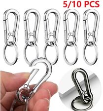 10x Key Ring Car Swivel Collar Stainless Steel Key Chain Durable Strong Metal US picture