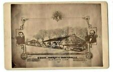 1879 CABINET PHOTO CARD MOODY SANKEY'S TABERNACLE Horse Trolley New Haven CT US picture