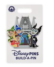 2024 Disney Parks Build A Pin 3 Pin Set Maleficent & Fairies & Castle Base New picture