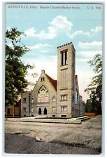 c1910 Baptist Church-Market Street Exterior Building Zanesville Ohio OH Postcard picture