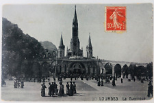 Vintage Lourdes France Le Basilique Postcard P266 picture