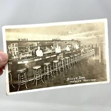 VTG 1920s Billys Bar Mercer Wisconsin RPPC Photo Post Card Al CAPONE Chicago Mob picture
