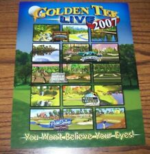 Incredible Technologies Golden Tee Live 2007 Arcade FLYER Original Video Game  picture