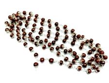 Natural Red Sandalwood Mala In pure Silver cap wire 109 beads Energized picture