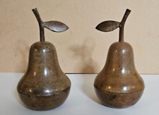 Vintage Rustic Metal Pear candle holders (5 inch ) picture