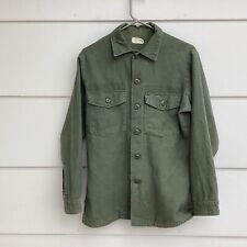 Vtg Vietnam War OG 107 Cotton Sateen Cotton Shirt Men’s 15.5 x33 Olive picture