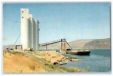 c1950's Barge On Columbia River Transshipment Port Kelly Washington WA Postcard picture