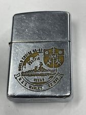 ZIPPO 1966 USS MANLEY SHELLBACK WORLD CRUISE VIETNAM DOUBLE SIDED LIGHTER H120 picture
