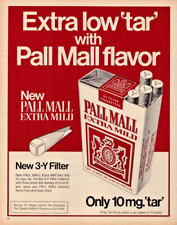 1972 Pall Mall Extra Mild Cigarettes Low Tar Vintage Print Ad picture