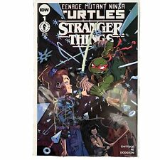 Signed Kevin Eastman TMNT x Stranger Things #1 NM/NM- Variant B IDW/DARK HORSE picture