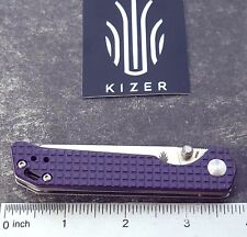 Kizer Cutlery Knife Mini Begleiter Tactical Liner Lock Purple Sculpted G10 NIB picture