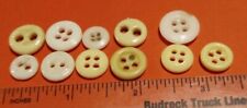11 Vintage White Glass Buttons  picture