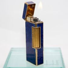 Rare Dunhill Vintage Rollagas Lighter Gold/Blue Ultrasonically Cleaned_WORKING_B picture