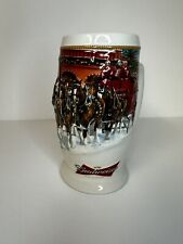 Budweiser Stein 2006 Christmas Holiday CS670 Sunset At The Stables Beer Mug picture