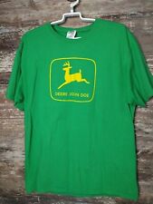 Vintage? John Deere Women’s T Shirt Size Large Says ~ Deere John Doe~ Green Rare picture