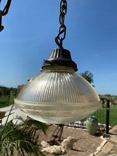 Vintage Industrial Mid Century HOLOPHANE Factory Light Fixture / Ceiling Hanging picture