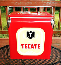 TECATE Beer Water Soda Insulated Beach Party Vintage Metal Cooler Ice Chest picture