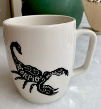 Scorpio Coffee Mug Threshold 16oz Large Black White Zodiac Sign Astrology EUC picture