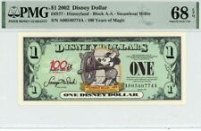 2002 $1 Disney Dollar Steamboat Willie PMG 68 EPQ (DIS77) picture