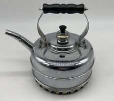 Vintage Simplex Solid Copper On Chrome Tea Kettle Patents 400709-402190 England picture