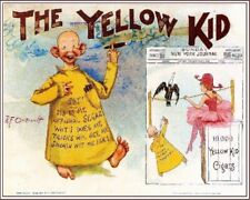 1896 The Yellow Kid Smoke Vintage Cigar Tobacco Box Crate Inner Label Art Print picture