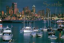 NEW 4x6 Unposted Postcard Seattle Washington Waterfront Skyline Downtown Night picture