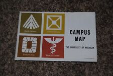 Vintage 1967 University of Michigan Campus Map North Central Stadium Medical Ctr picture