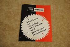 Old 1975 Sears Craftsman Handbook of Circular Sawblades & Power Tool Accessories picture