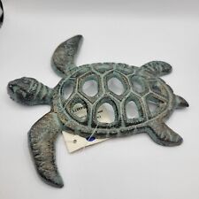 Unique Cast Iron Metal Turtle Paperweight Wall Decor 6 In. New picture