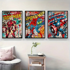 1pc Marvel Unframed Canvas Paper Poster Art Cartoon MCU Spiderman Super Heroes picture