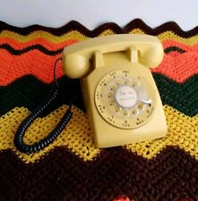 Vintage Bell Western Electric Rotary Phone Yellow Pre Owned Untested 1978 picture