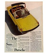 1972 Porsche 914 Advertisement Sun Targa Roof Mid Engine Car Vintage Print AD picture