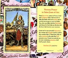 Saint St. Joan of Arc with Novena to St. Joan - Laminated Holy Card 800-1229 picture