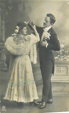 CP BLACK AND WHITE ELEGANT COUPLE DANCING RPH - 39085 picture