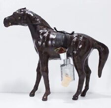 Vintage Large Leather Horse Figure For Byer's Choice With Accessories picture