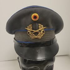 East German Cavalry Enlisted Military Peaked Visor Cap With Badge Size 54 picture